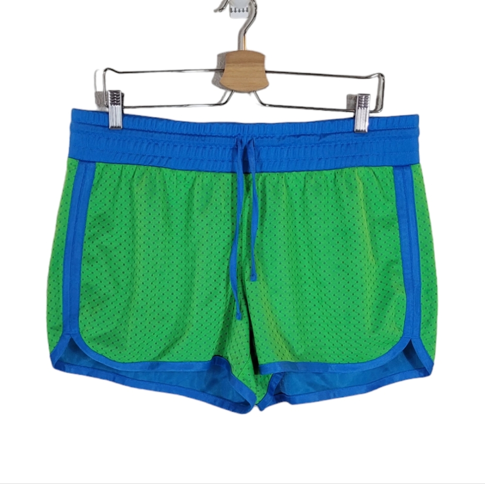 XERSION‎ Blue Green Pull On Drawstring Active Shorts Size L